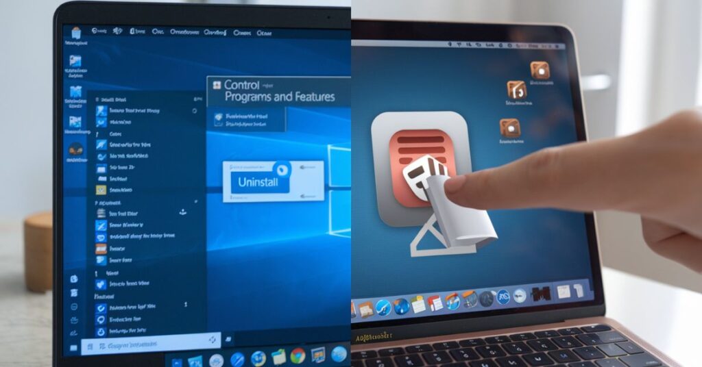 Uninstall Software Via Control Panel Or Applications Folder